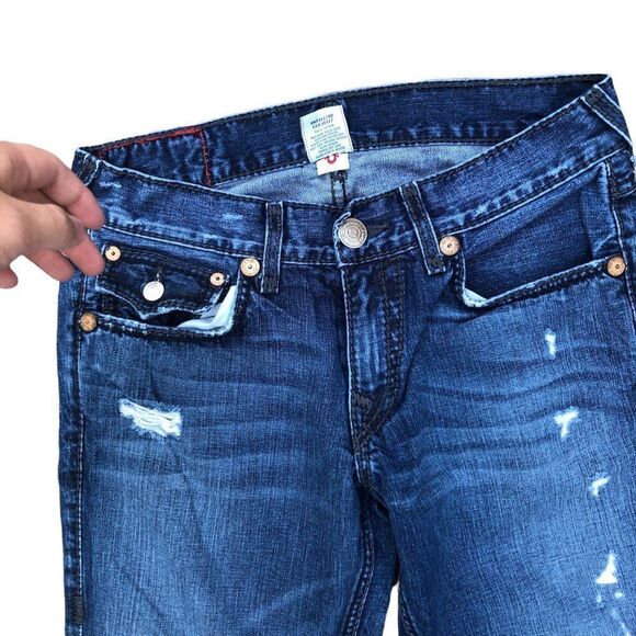 Vintage True Religion Jeans Size 32 BILLY GIANT BIG T Blue - Picture 8 of 8